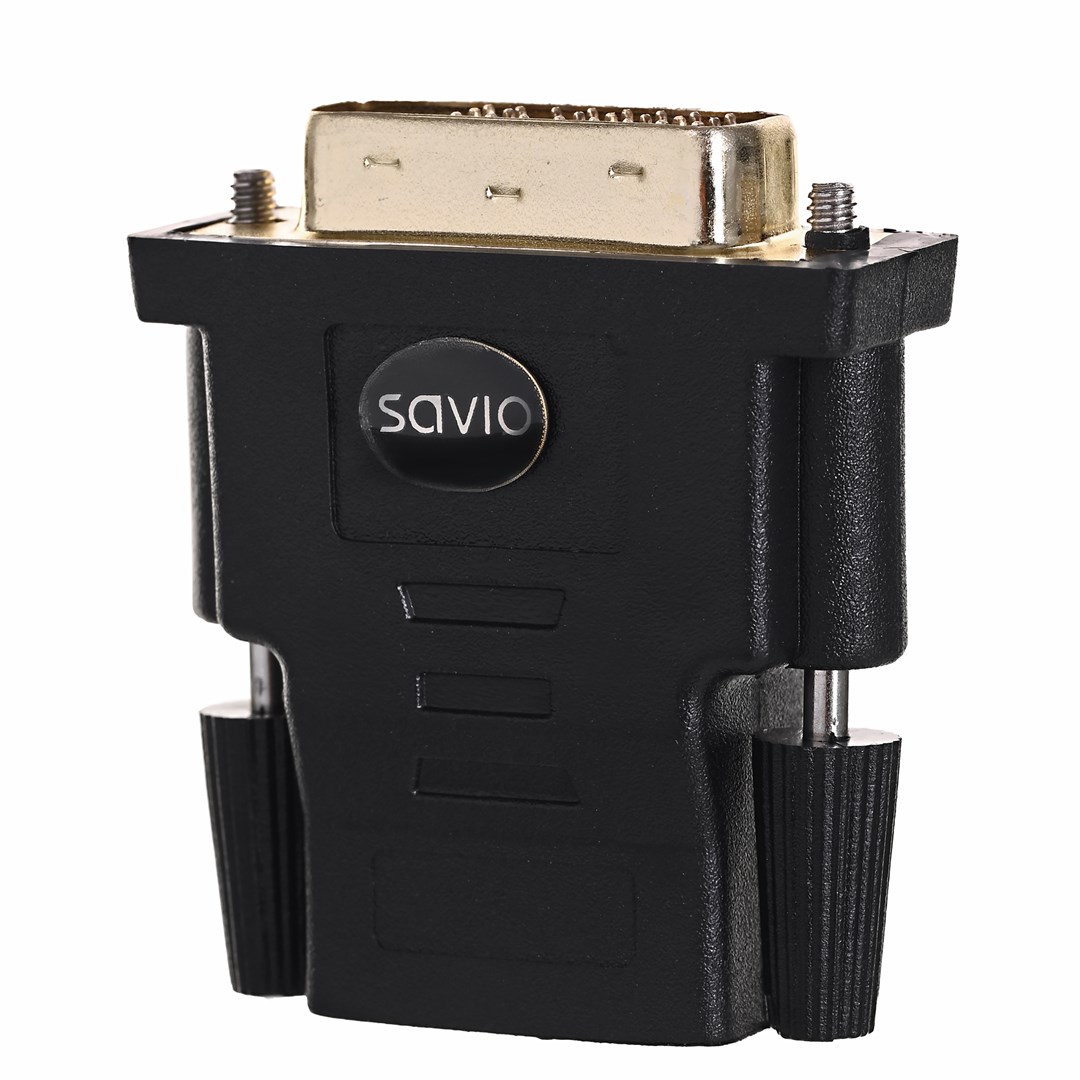 Adapter SAVIO cl-21 HDMI do DVI-D czarny — zdjęcie 1 z 8