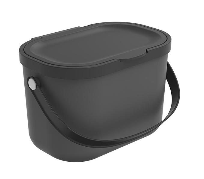 Rotho Pojemnik na odpady bio 3.2L ALBULA szary — zdjęcie 1 z 5