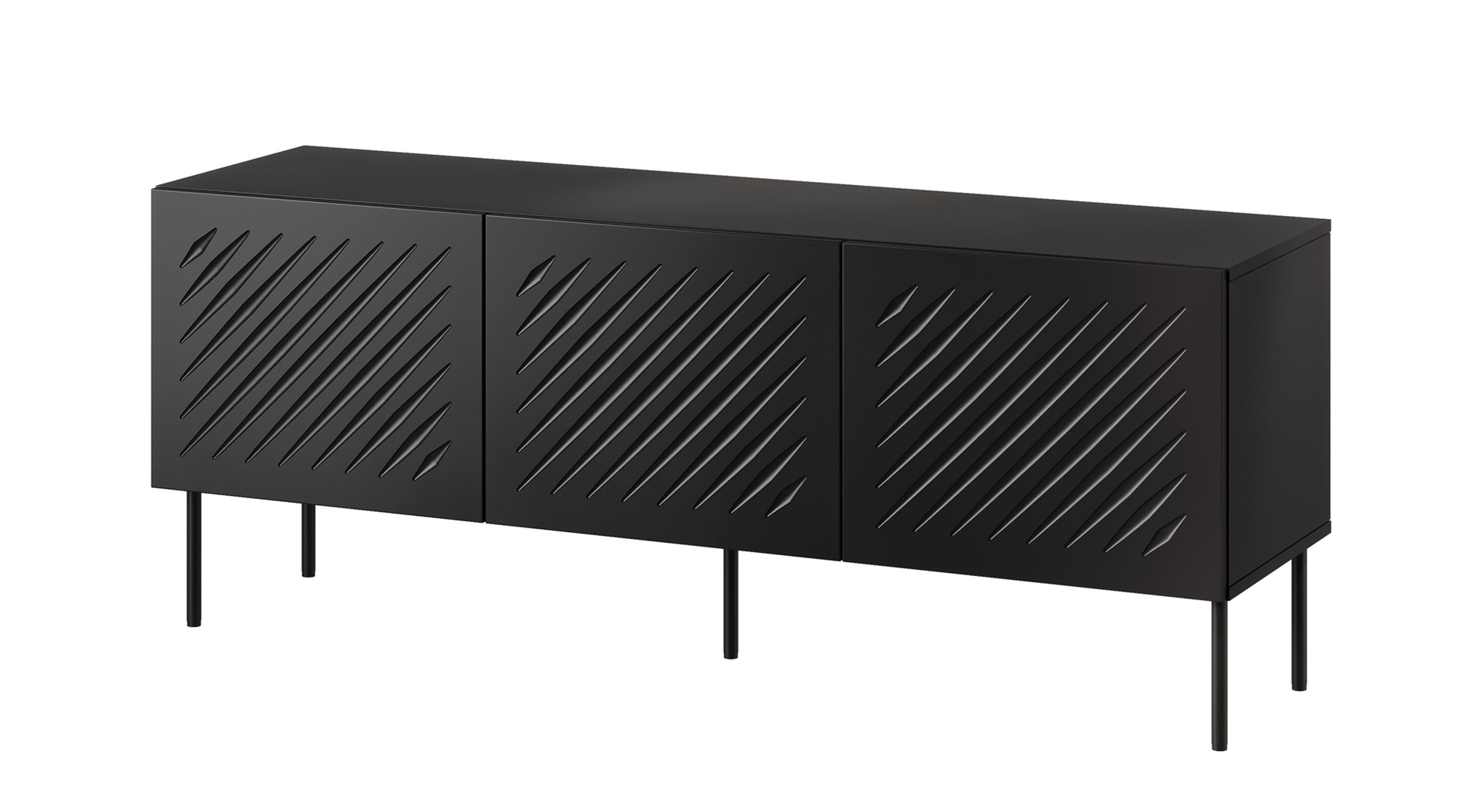 Szafka RTV SIENA 150,5x40x60 czarny mat — zdjęcie 1 z 4