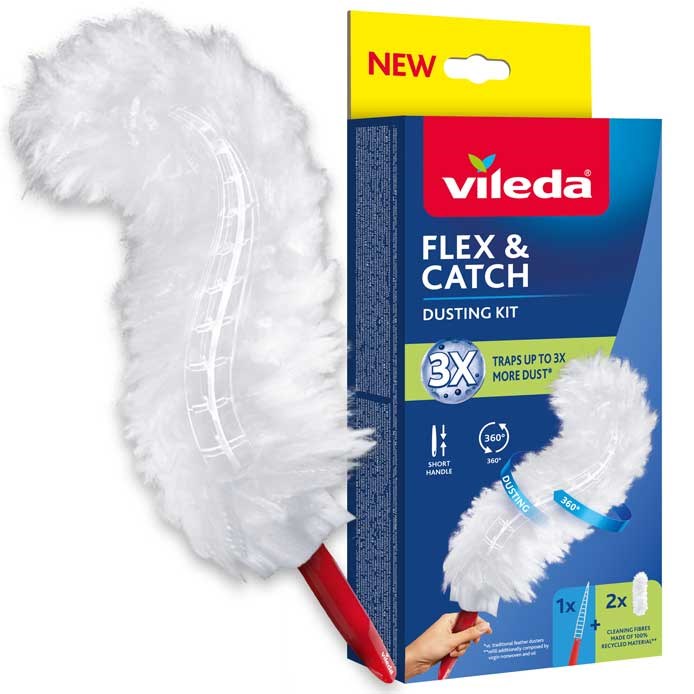Miotełka Vileda Flex&Catch, uchwyt krótki, 2 wkładami — zdjęcie 1 z 8