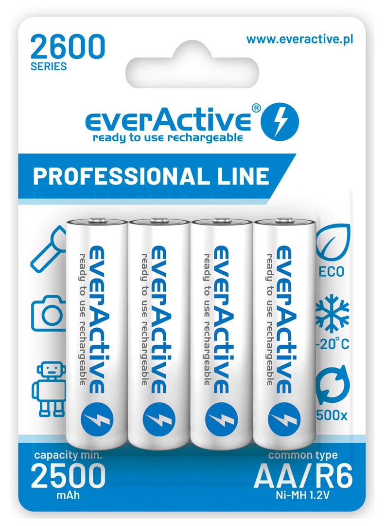 Akumulatorki everActive Professional line EVHRL6-2600 — zdjęcie 1 z 2