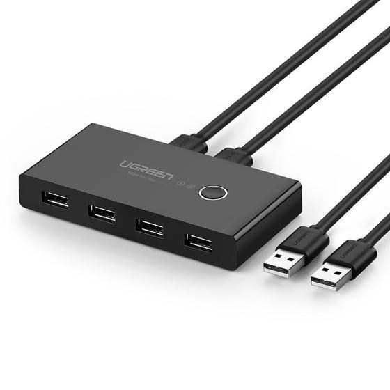 Ugreen Switch box HUB 4xUSB 2.0 czarny — zdjęcie 1 z 8