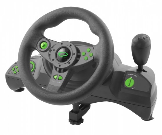 Kierownica Esperanza Nitro EGW102 (PC, PS3; czarna) — zdjęcie 1 z 4