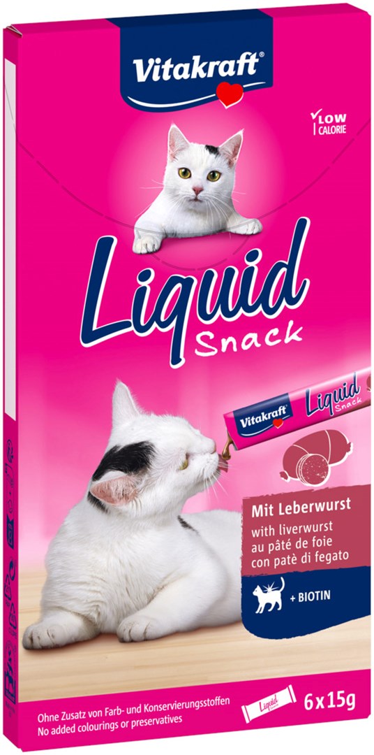 VITAKRAFT Liquid SNACK wątróbka+biotyna - 6szt