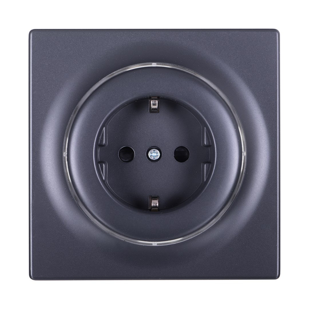 Gniazdko FIBARO Walli Type F, antracyt — zdjęcie 1 z 3