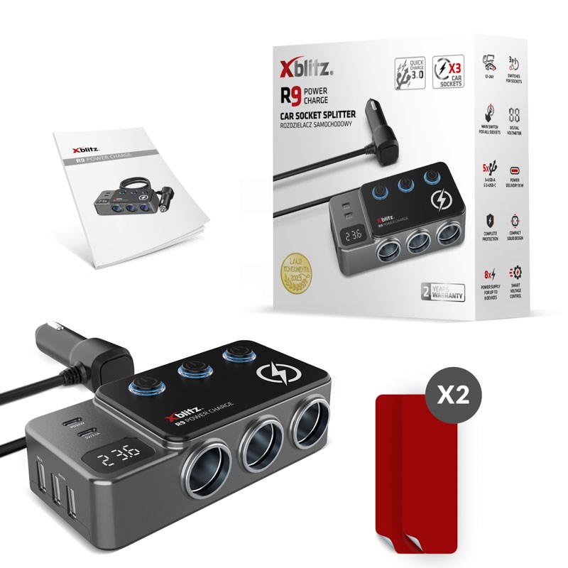 XBLITZ R9 Rozdzielacz Samochodowy 35W — zdjęcie 1 z 4