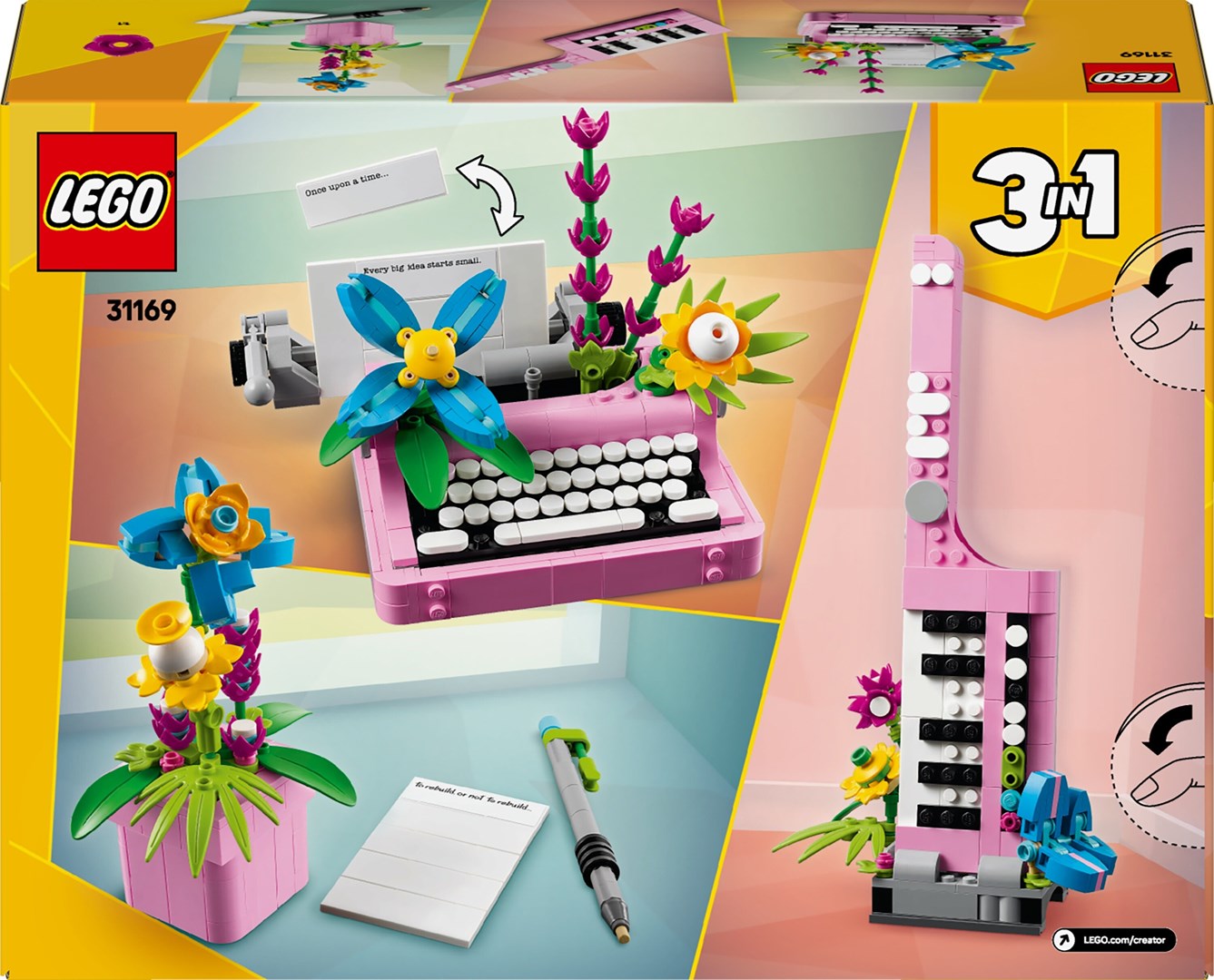LEGO Creator 3w1 - Maszyna do pisania z kwiatami — zdjęcie 1 z 8