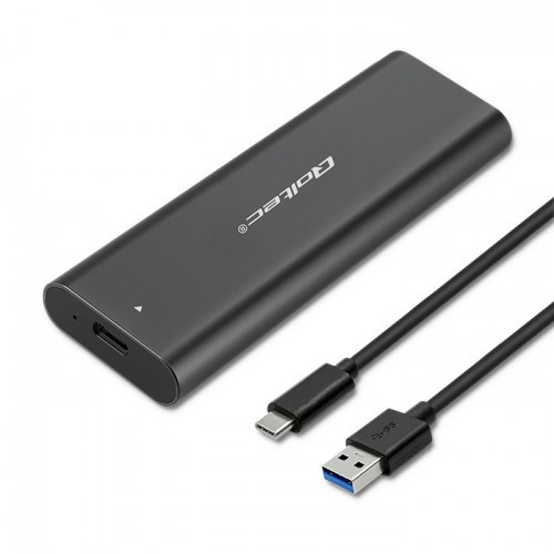 QOLTEC OBUDOWA M.2 SATA SSD | NGFF | USB C — zdjęcie 1 z 8