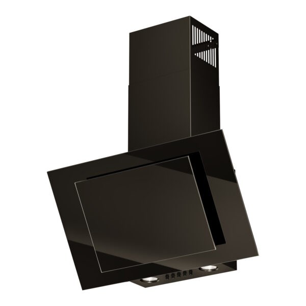 Okap przyścienny kominowy MAAN Vertical Eco Duo Glass czarny front szkło 60 cm szer. — zdjęcie 1 z 7