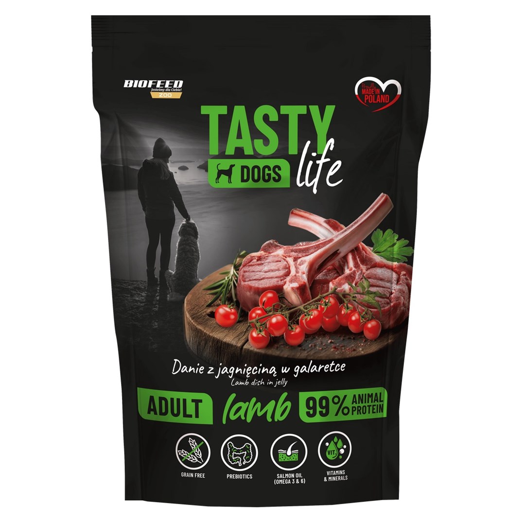 BIOFEED Tasty dog life jagnięcina 90% 500g