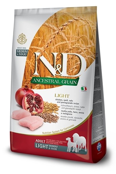 FARMINA N&D Ancestral Grain Chicken & Pomegranate Light 12kg — zdjęcie 1 z 2