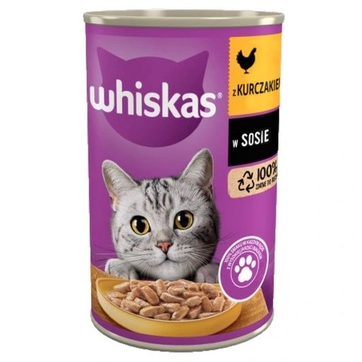 WHISKAS Kurczak w sosie - 400g mokra karma