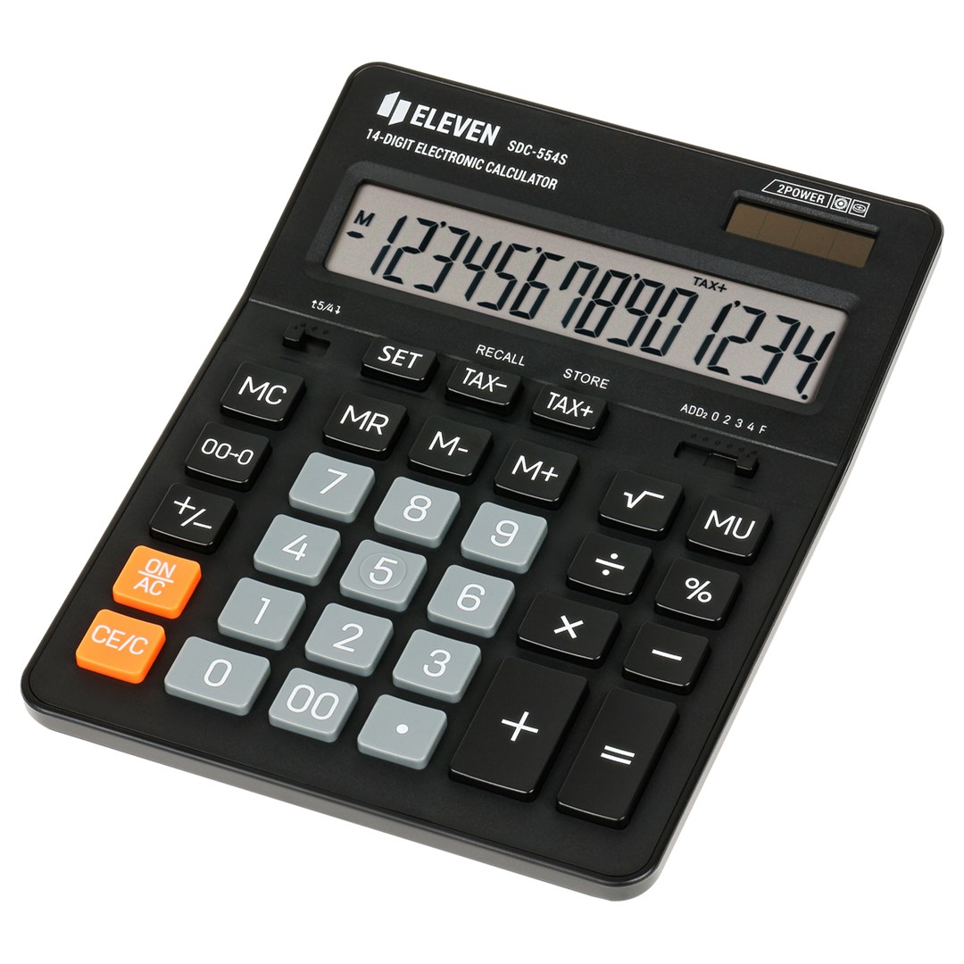Eleven Kalkulator Biurowy SDC-554S Czarny — zdjęcie 1 z 8