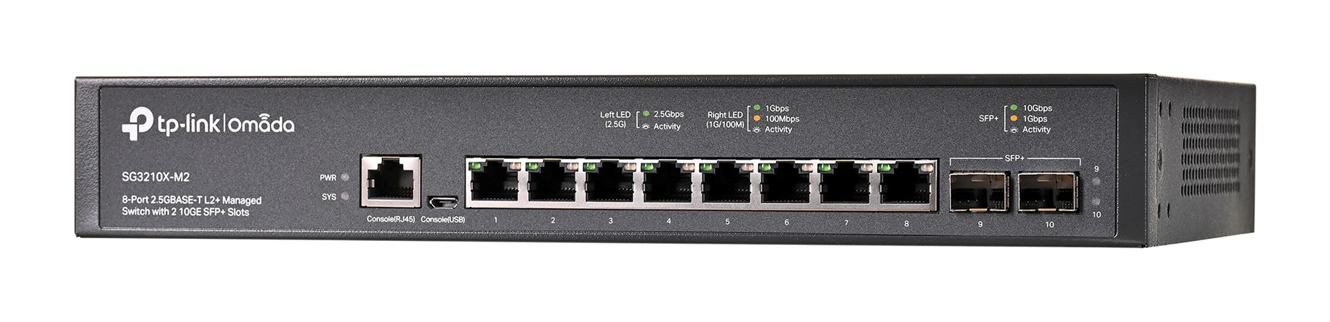 Switch TP-LINK SG3210X-M2 1U Czarny — zdjęcie 1 z 8