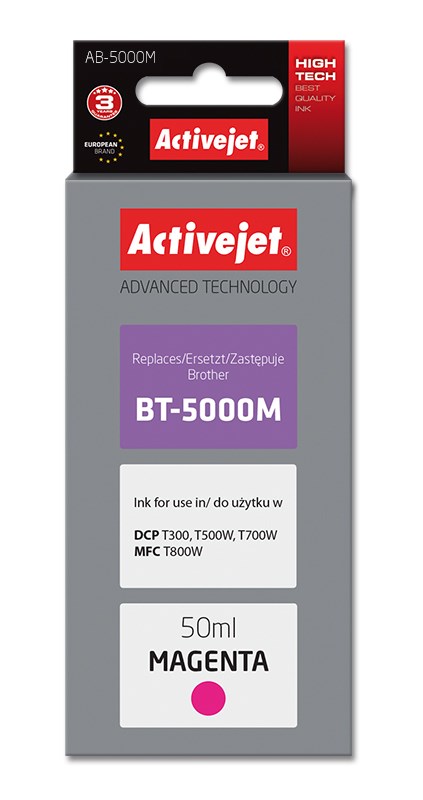 Activejet AB-5000M Buteleczka Tuszu 50ml Czerwony