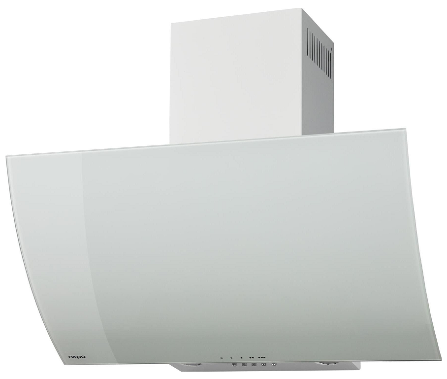 Okap kominowy AKPO WK-4 Clarus 60 Biały (600mm; front gięte białe szkło) — zdjęcie 1 z 7