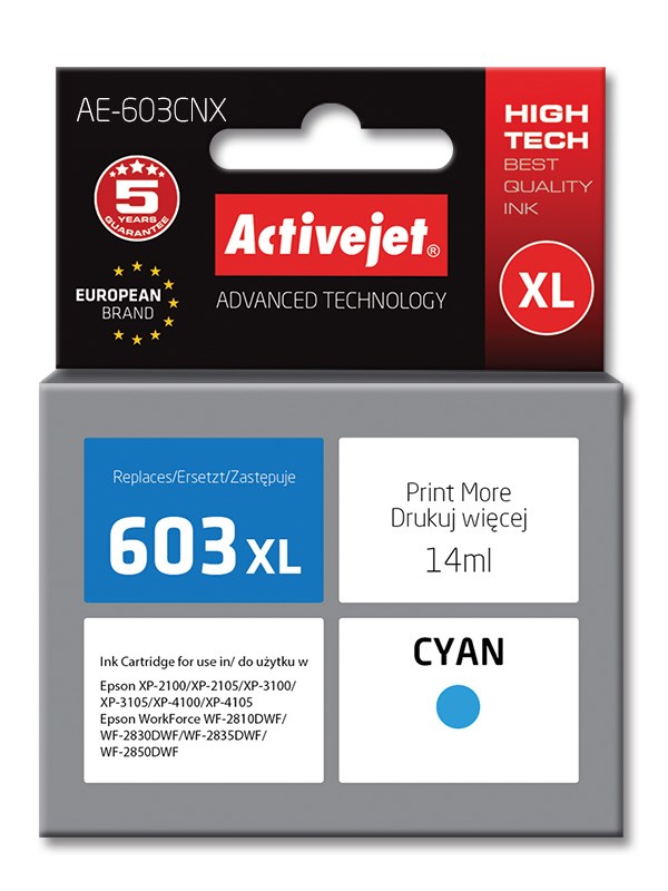 Activejet AE-603CNX Tusz 14ml Niebieski dla Epson