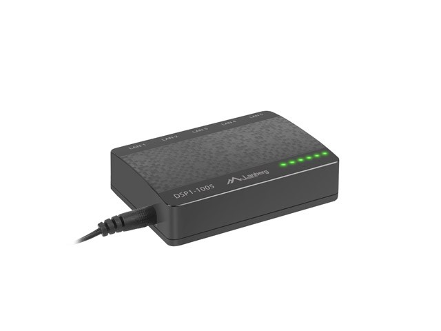 Switch Lanberg DSP1-1005, 5x 10/100/1000Mbps — zdjęcie 1 z 4