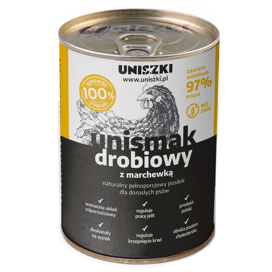 UNISZKI Unismak Drobiowy 410g - Mokra Karma