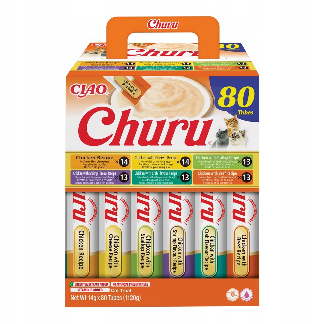INABA CAT CHURU 80P CHICKEN RECIPE 80x14g — zdjęcie 1 z 4