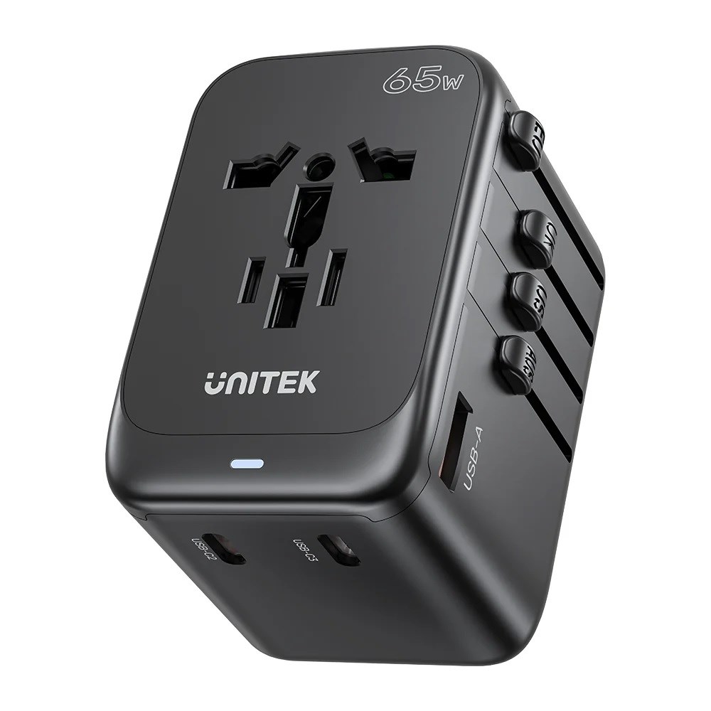 UNITEK ŁADOWARKA GAN PD 65W EU/US/UK/AUS