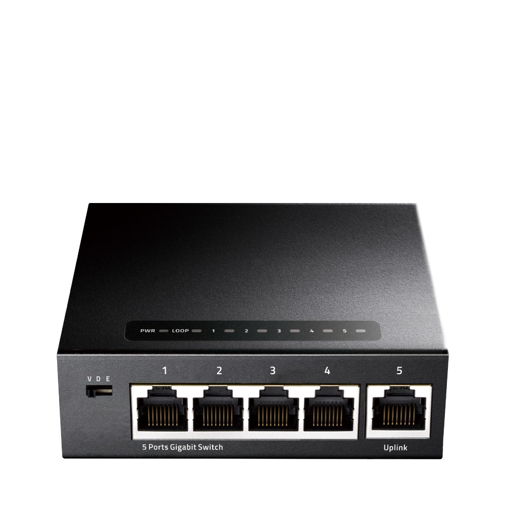 Switch CUDY GS105 - Czarny, Diody LED — zdjęcie 1 z 4