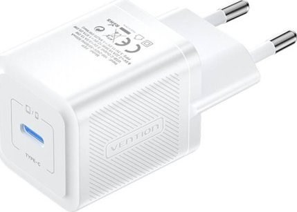 Ładowarka Vention USB-C 20W GaN biała 1 port — zdjęcie 1 z 3