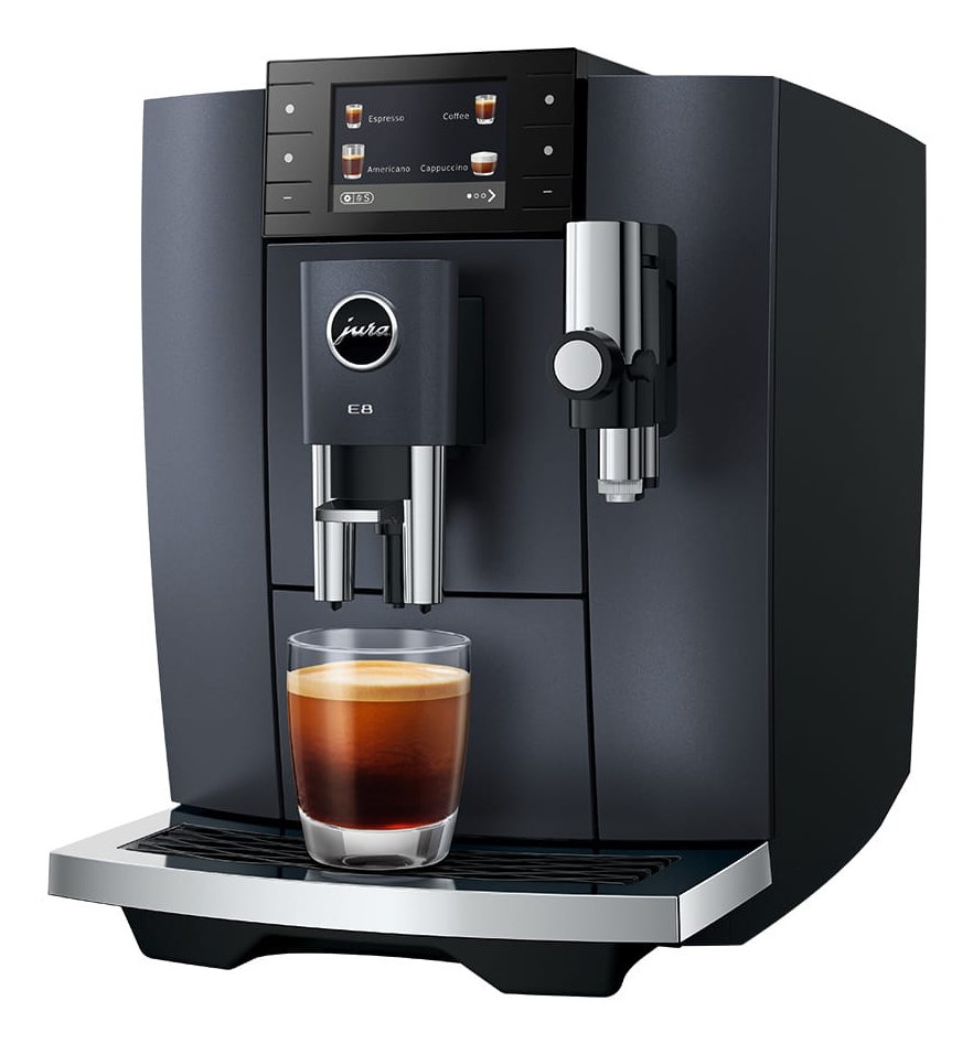 Ekspres do kawy Jura E8 Cosmic Black - A klasa, 1450W, 3 ustawienia temperatury — zdjęcie 1 z 8