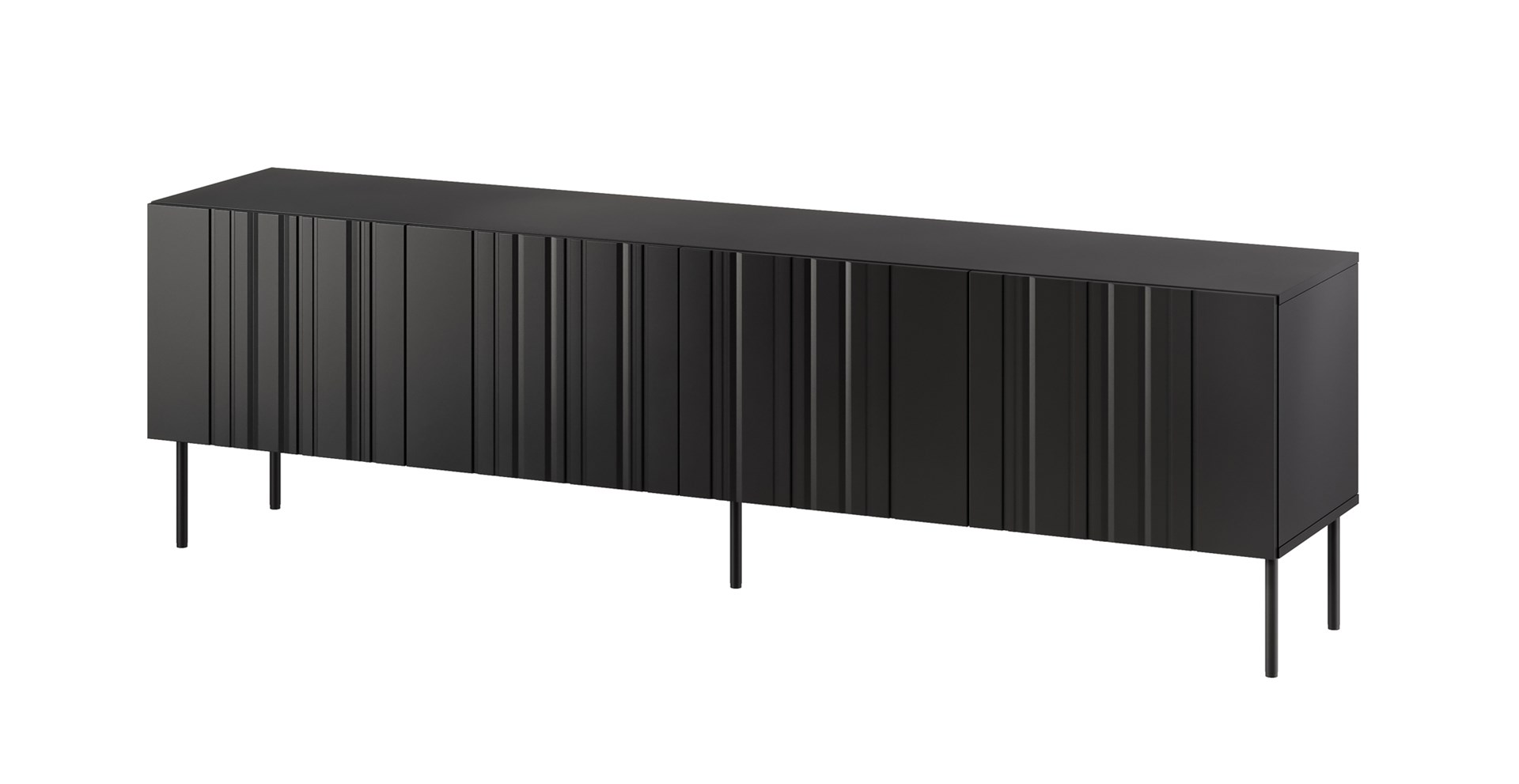 Szafka RTV ISLA 200x40x60 czarny mat — zdjęcie 1 z 4