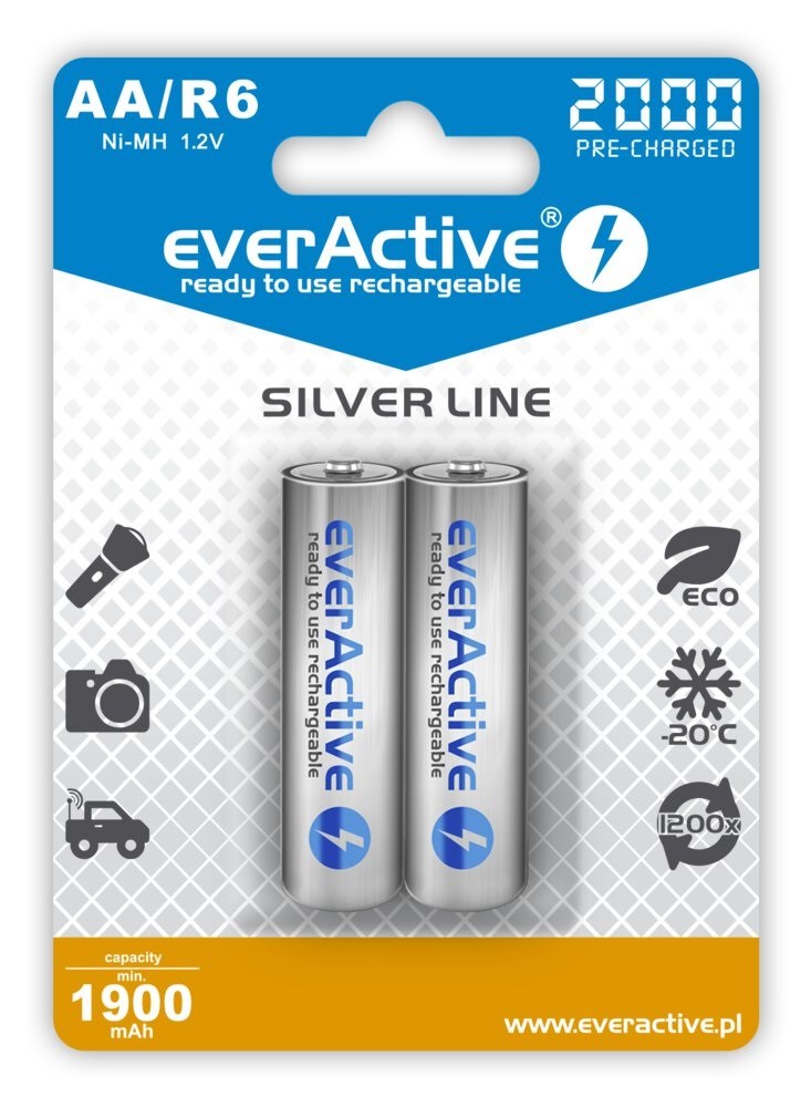 EVERACTIVE AKUMULATORKI AA 2000 MAH - 2 SZT — zdjęcie 1 z 2