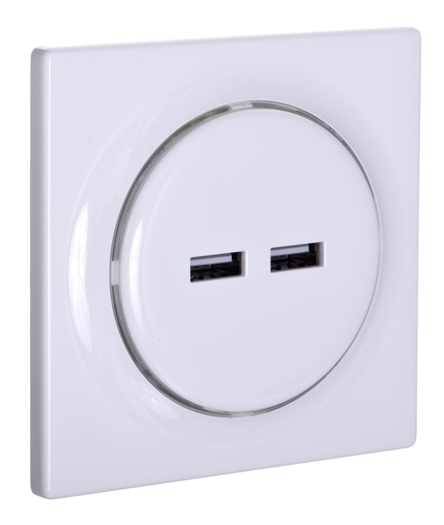 Inteligentne gniazdko USB FIBARO Walli N Outlet, białe — zdjęcie 1 z 3