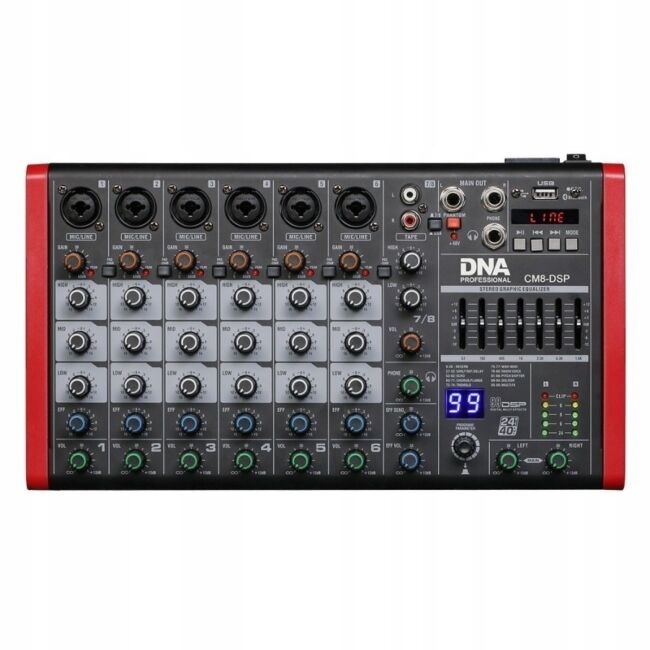 DNA CM8-DSP - Mikser audio USB, Bluetooth, Phantom
