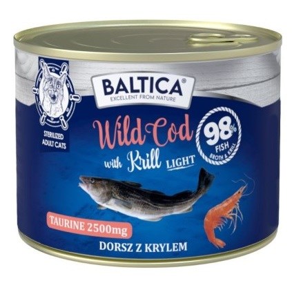 BALTICA EXCELLENT Wild Cod with Krill LIGHT 185g