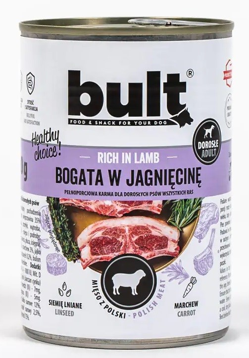 BULT Puszka bogata w jagnięcinę 400g — zdjęcie 1 z 2