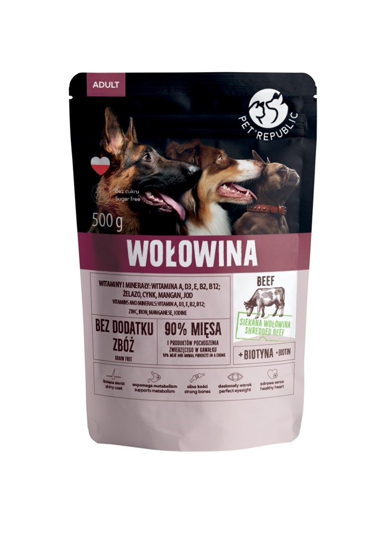 PetRepublic karma mokra z wołowiną 500 g
