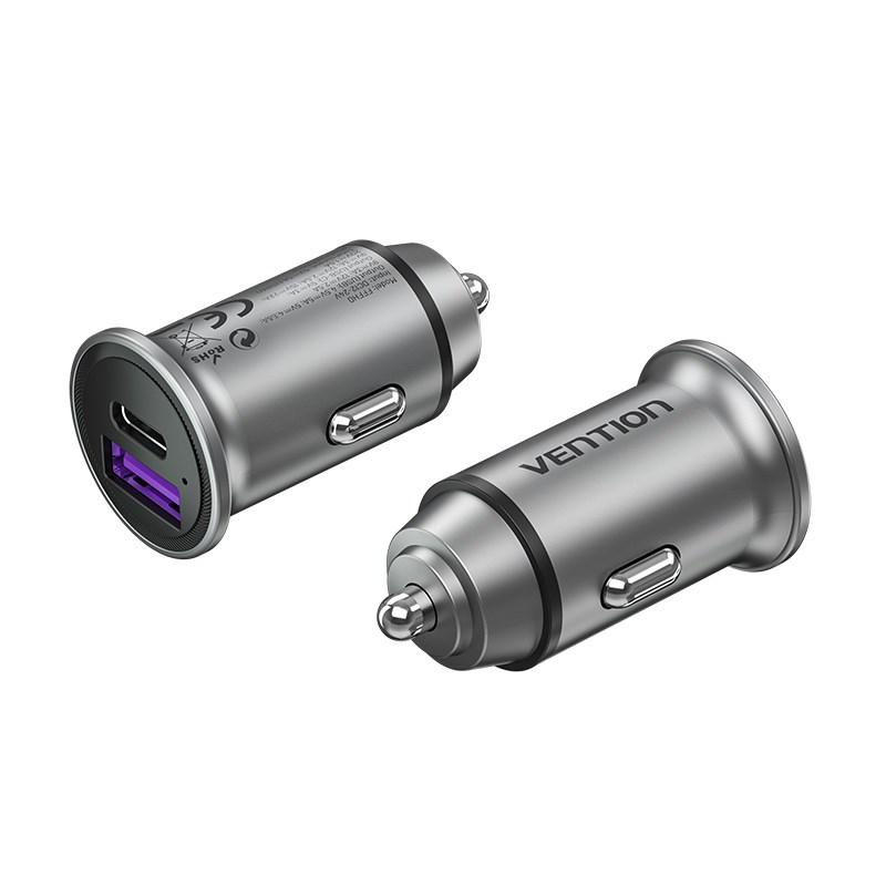 Ładowarka samochodowa Vention USB-A USB-C 30W PD — zdjęcie 1 z 6