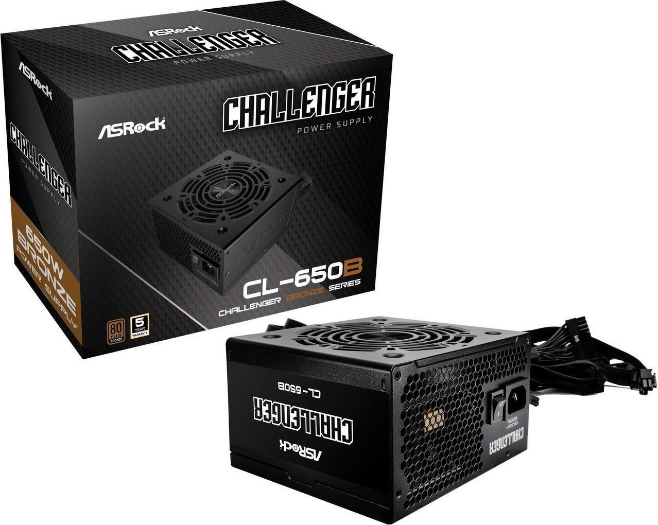Zasilacz ASRock CHALLENGER 650W 80 Plus Bronze — zdjęcie 1 z 7