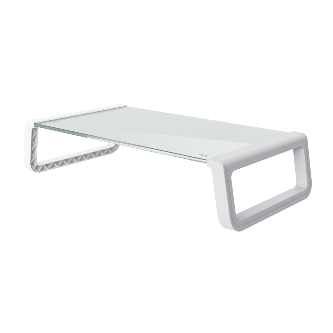 Podstawka pod monitor TRUST MONTA GLASS MONITOR STAND WHT, 100x200x500mm, 10kg — zdjęcie 1 z 6