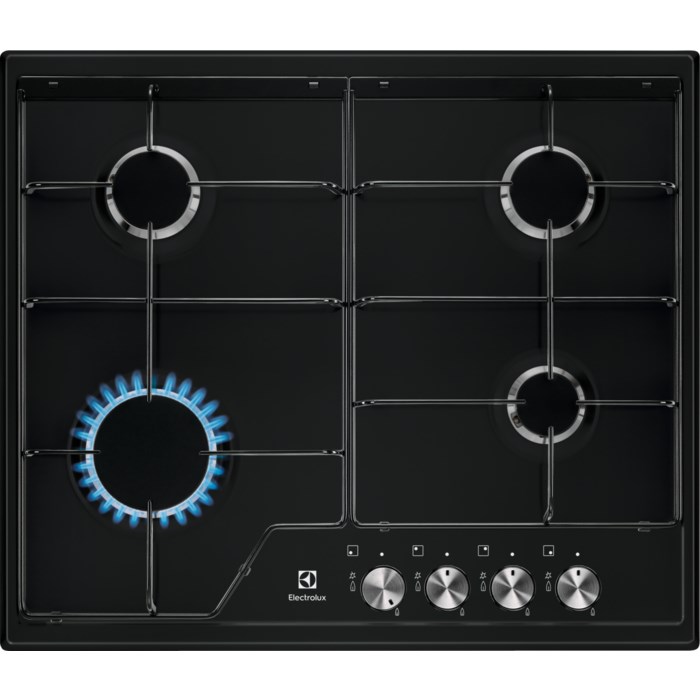Płyta gazowa ELECTROLUX EGS6424K czarna emalia — zdjęcie 1 z 2