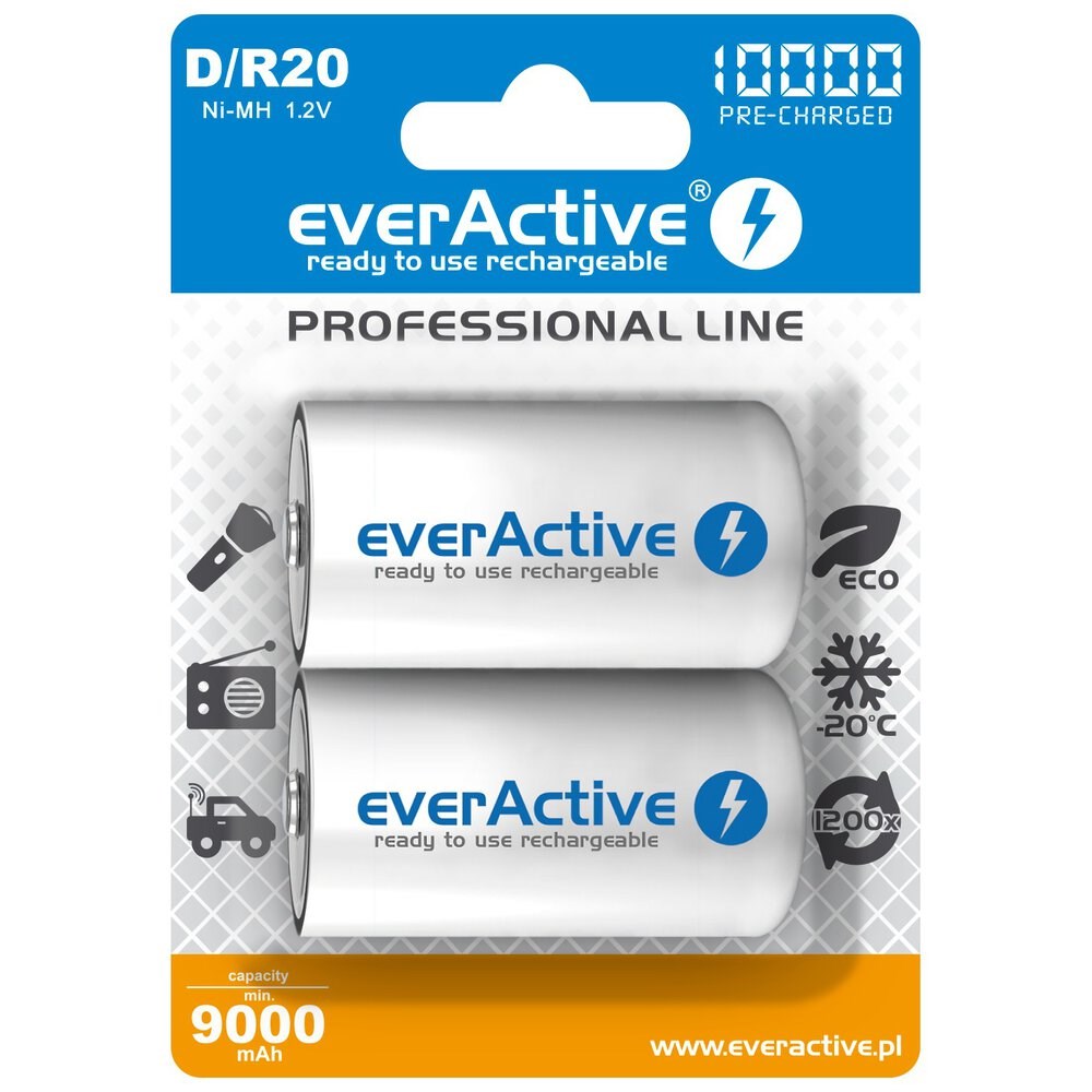 Zestaw akumulatorków everActive EVHRL20-10000 10000mAh Ni-MH