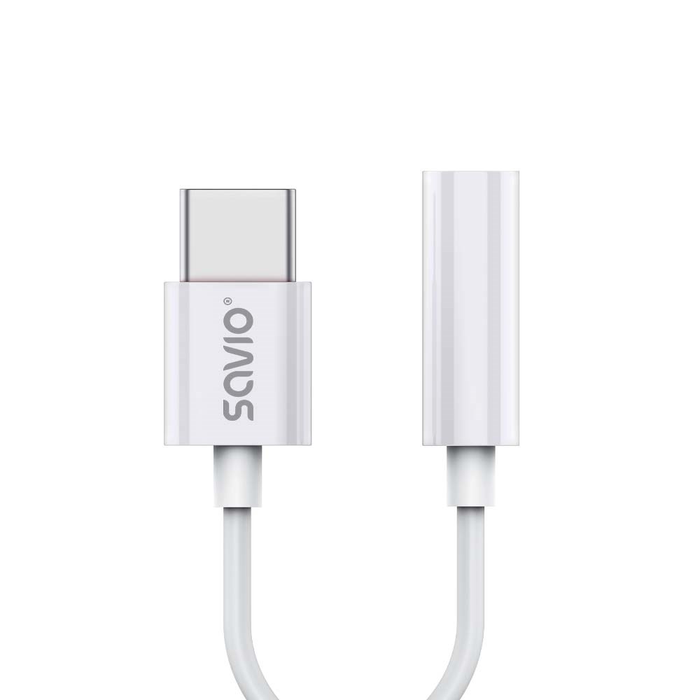 SAVIO ADAPTER USB-C - MINI JACK 3,5 MM AK-51 — zdjęcie 1 z 2