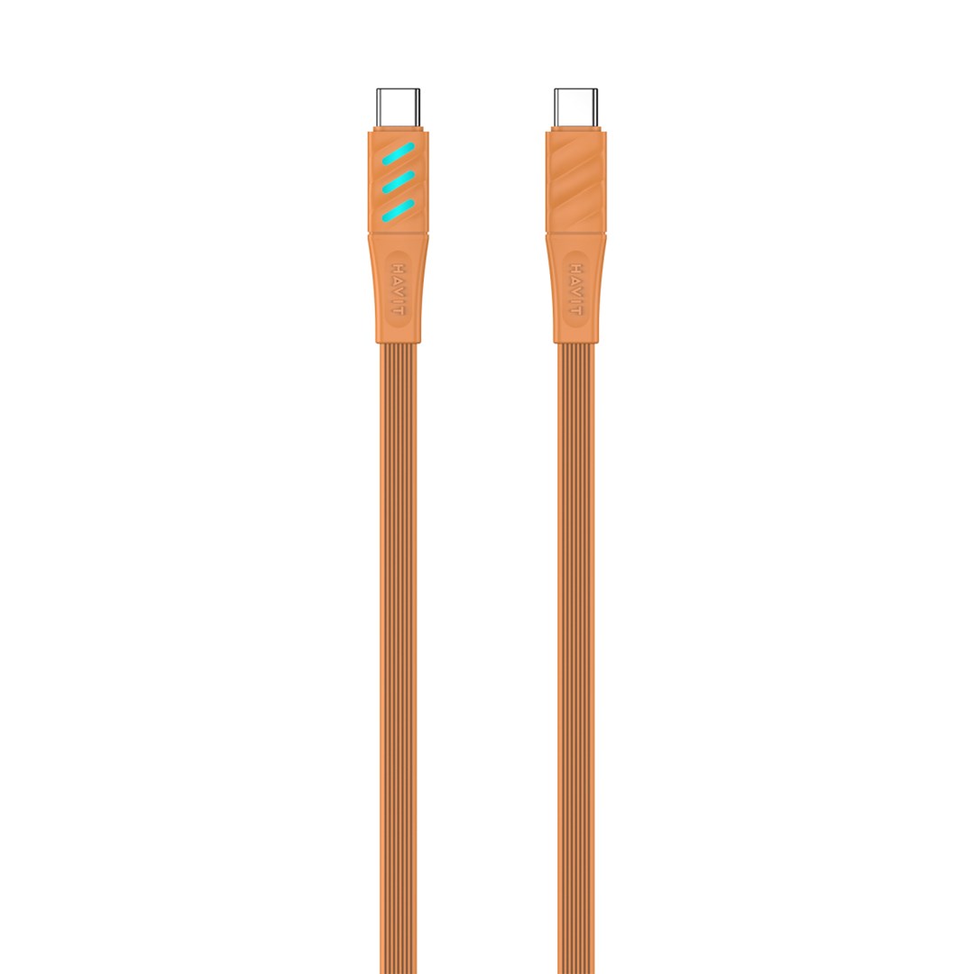 Kabel ładowania Havit CB6254 Typ C pomarańczowy — zdjęcie 1 z 3