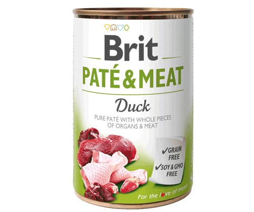 BRIT PATÉ & MEAT z kaczką - 400 g puszka