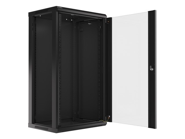 Szafa rack Lanberg WF01-6422-10B, 22U, 1082mm, czarna — zdjęcie 1 z 8