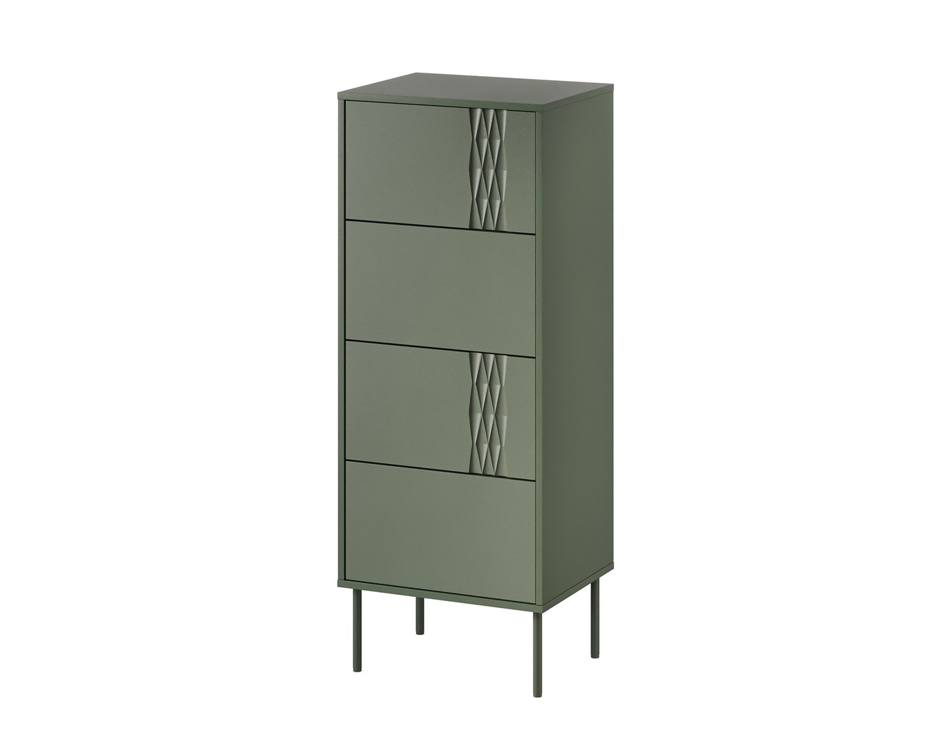 Komoda 4S TRESSE 50x40x125 zieleń mat — zdjęcie 1 z 4