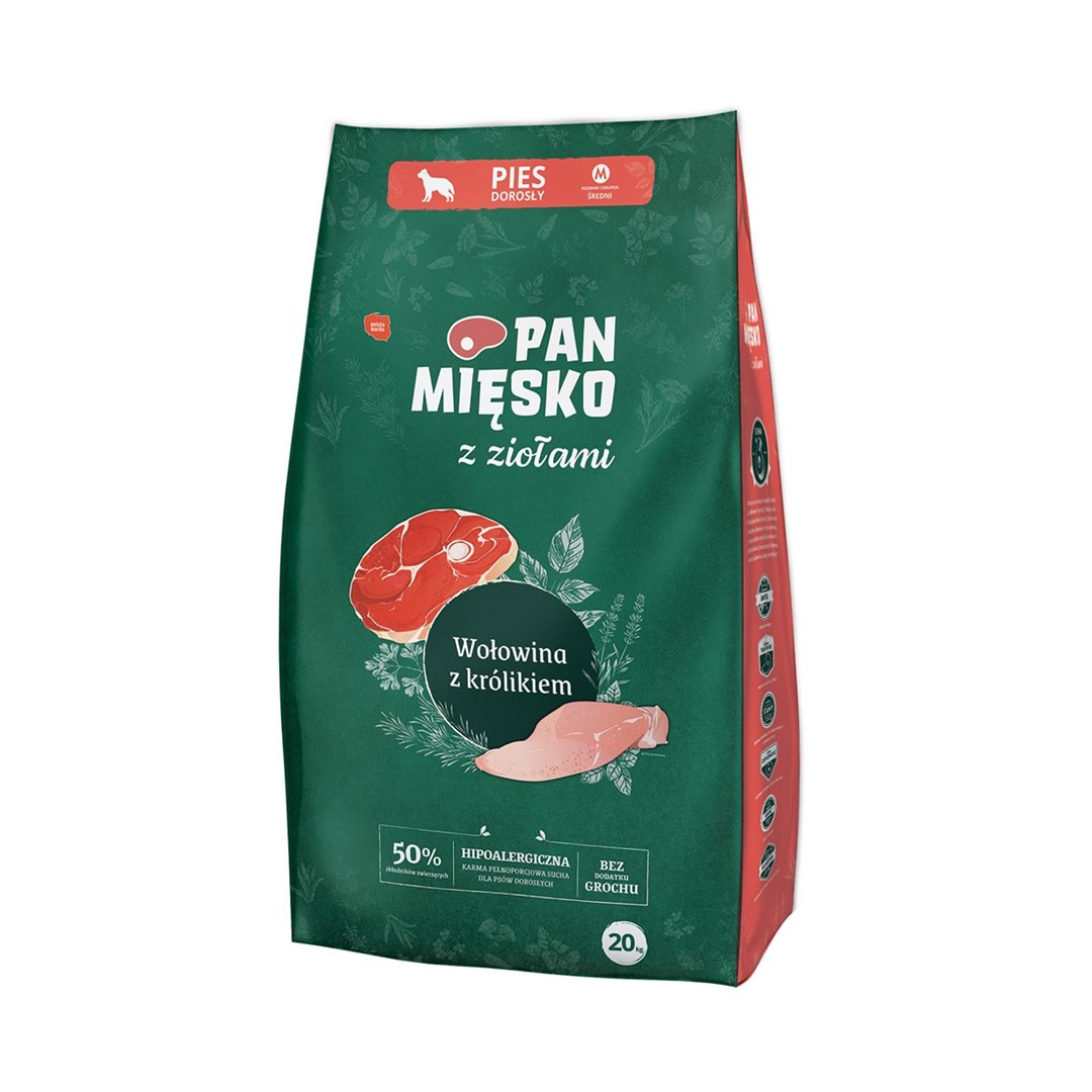 PAN MIĘSKO Wołowina z królikiem - 20kg