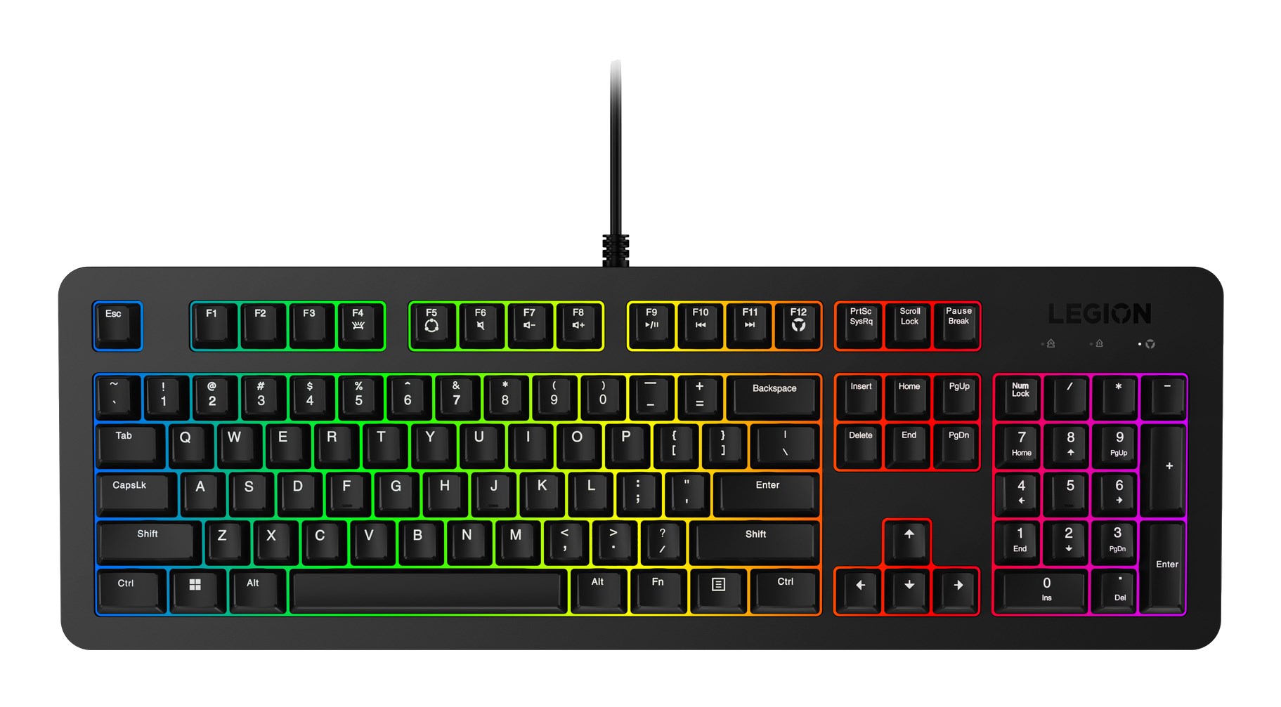 Klawiatura gamingowa Lenovo Legion K310 RGB US English GY41N91873 — zdjęcie 1 z 8