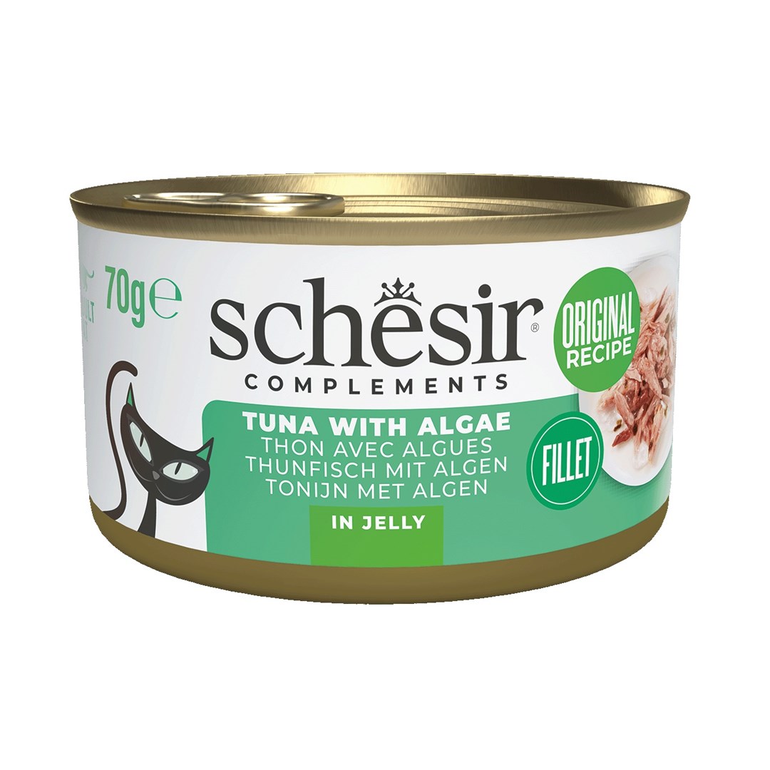 SCHESIR Adult w Galarecie Tuńczyk z Algami 70g