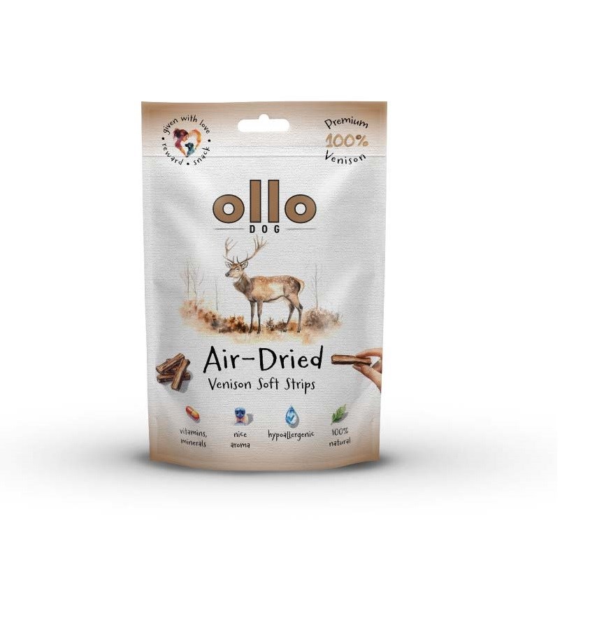 Ollo suszone paski przysmak z jelenia 80g