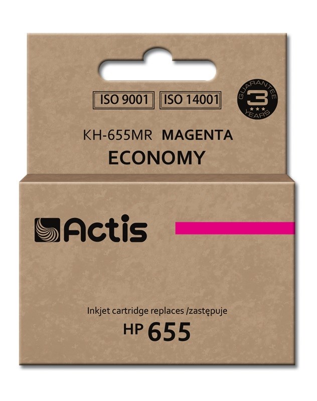 Actis KH-655MR Tusz, Kompatybilny z HP, 12ml, Czerwony